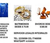 1 DIVORCIO DESDE $ 300. 00 ZONA DE SAN SALVADOR 2 MATRIMONIO DESDE $ 75.00 ZONA DE SAN SALVADOR