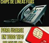 Chip con Numero Fijo para Celular