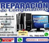 Resolvemos el problema de su PC o Laptop con prontitud y eficiencia. Servicio de Reparación y Manten