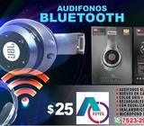AUDIFONOS, CON EQUALIZADOR MANUAL BLUETOOTH $25