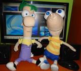 Phineas and Ferb $16.00 fijos x ambos . de 15 pulgadas aprox