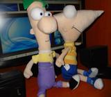 phineas and ferb , de 30 cms aprox. $15.00 fijos x los 2