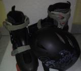 Patines FALCON Ajustables Tallas 3@6 y Casco