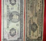 2 Y 10 Colones Billetes de El Salvador
