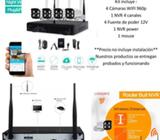 Kit de 4 Cámaras WIFI IP Alta Resolución con NVR de 500 GB para almacenamiento sin cables