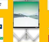 Pantalla De Proyeccion De 86 Pulgadas Con Tripode Metalico Klip Xtreme