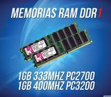 MEMORIA RAM DDR1 1GB PC2700 333 PC3200 400