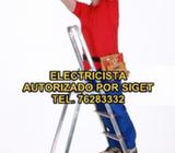 Electricista c/ certificación en la S. I. G. E. T