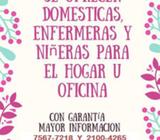 Se ofrecen empleadas domesticas, niñeras o enfermeras