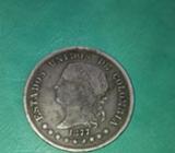 Moneda de Colombia 1877