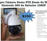 Súper Cámara Domo PTZ WIFI, para exteriores, zoom 4X. Cámara 1080P