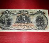 Billete de 5 Pesos 1897 Banco Industrial