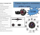Cámara deportiva redonda WIFI, resistente al agua y golpes 1080P