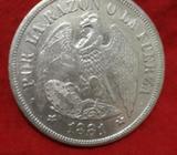 1 Peso Chileno 1881 Plata