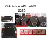 Kit de 4 Cámaras WIFI IP con NVR (NO INCLUYE DISCO DURO)