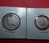 1 Y 2 Reales con Sello de El Salvador