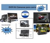 Kit de 3 Cámaras para vehiculo, delantera, Interna y trasera