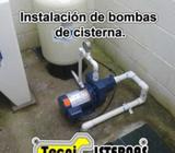 Instalación de bombas para cisternas