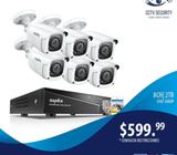 Kit #video #vigilancia 6 #cámaras Full HD 1080P Instalación